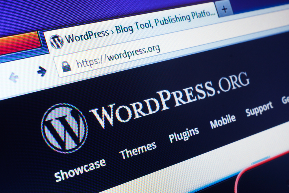 wordpress i en browser